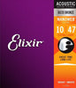 Elixir 11002 Nanoweb 80/20 Bronze Acoustic Guitar Strings - Extra Light (10-47)