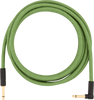 Fender Festival Hemp Instrument Cable Straight/Angle, 10' Pure Hemp Green