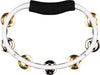Meinl Meinl ABS Series Hand Held Molded ABS Tambourine - White/Mixed Nickel Plated Steel/Solid Brass