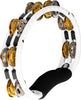 Meinl Meinl ABS Series Hand Held Molded ABS Tambourine - White/Mixed Nickel Plated Steel/Solid Brass