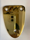 Genuine Vintage Fender Strat Neckplate Brass/Gold 1970's