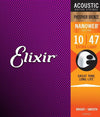 Elixir 16002 Nanoweb Phosphor Bronze Acoustic Guitar Strings - Extra Light (10-47)