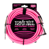 Ernie Ball Braided S/A 10FT Instrument Cable Neon Pink