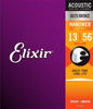 Elixir 11002 Nanoweb 80/20 Bronze Acoustic Guitar Strings - Medium (13-56)