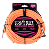 Ernie Ball Braided S/A 10FT Instrument Cable Neon Orange
